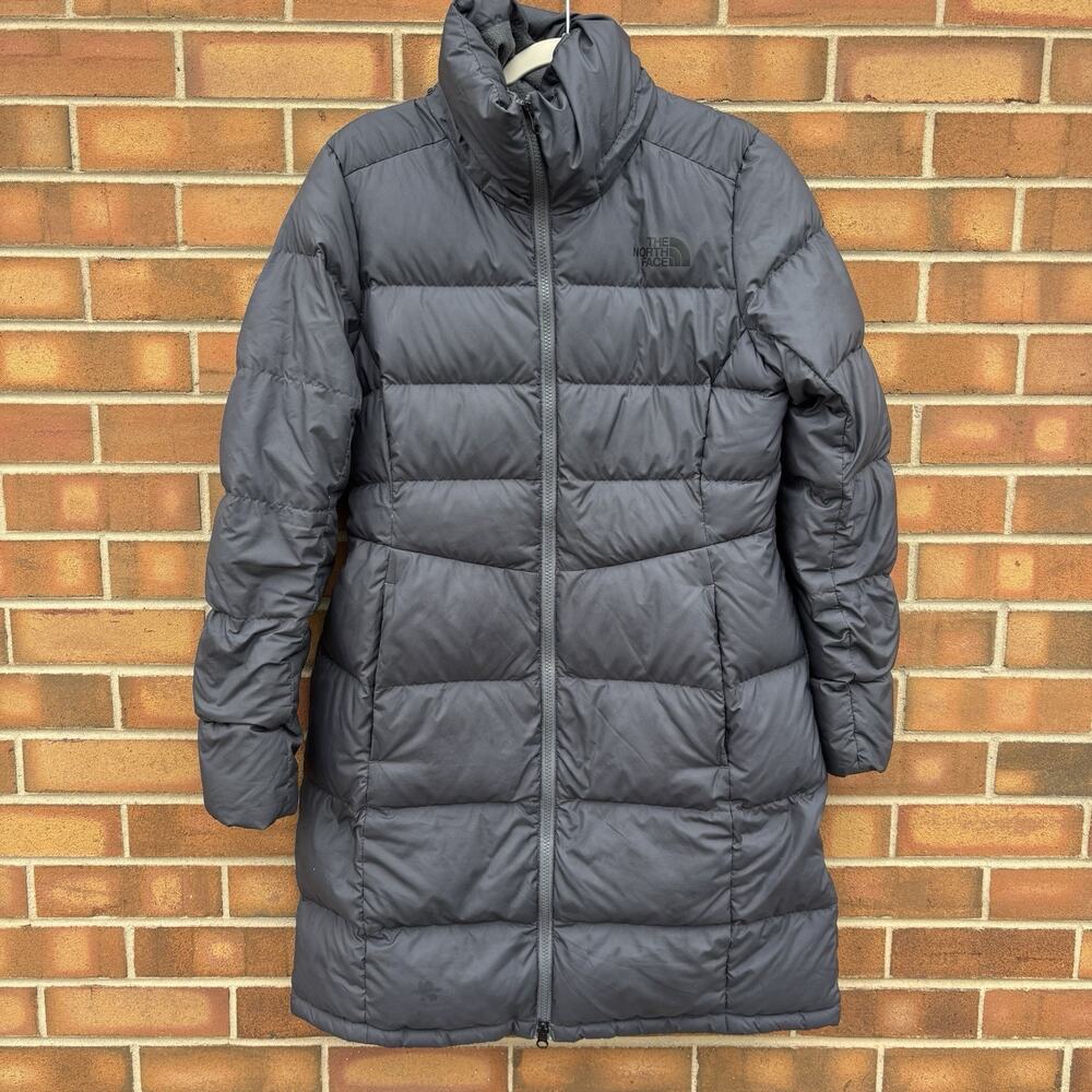 The North Face Womens Medium Metropolis Parka Jacket Mid Length Grey Flaws